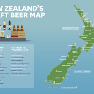 แผนที่คราฟต์ เบียร์ ของนิวซีแลนด์