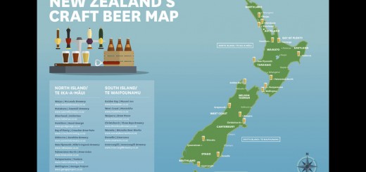 แผนที่คราฟต์ เบียร์ ของนิวซีแลนด์