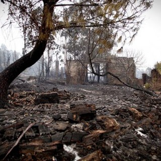 The aftermath of fires in As Neves in Rías Baixas, Galicia, on 16 October.