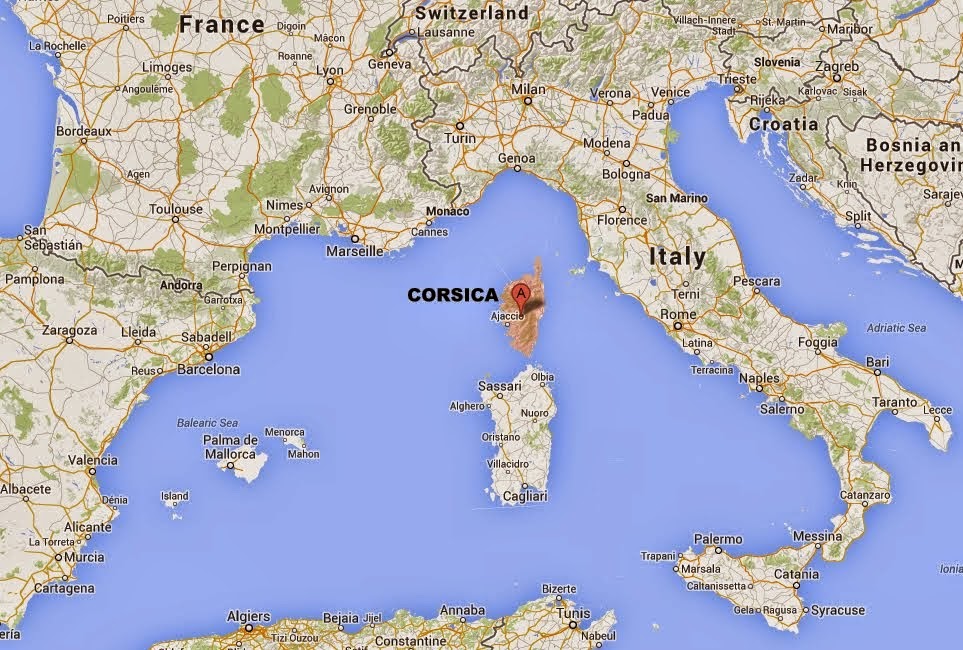 สถานที่ตั้งของ Corsica