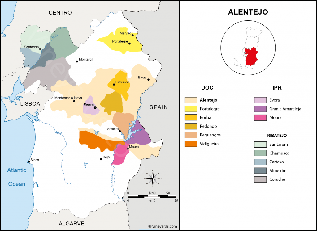 แหล่งผลิตไวน์ใน Alentejo