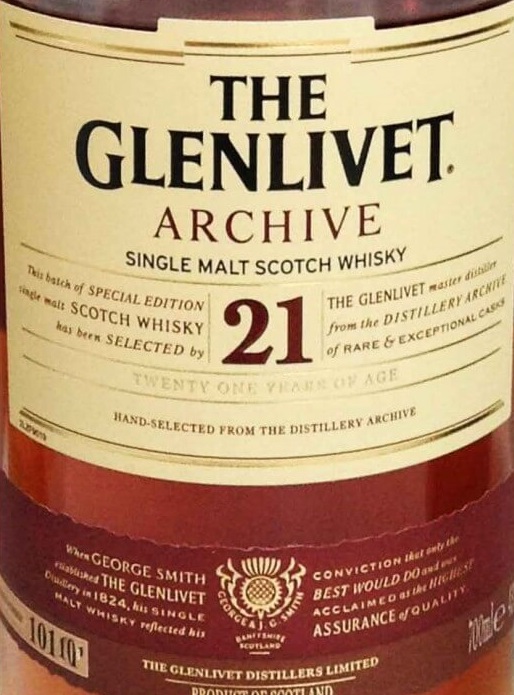 The Glenlivet 21 Years Old