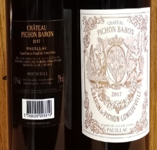 Chateau Pichon Baron 2017