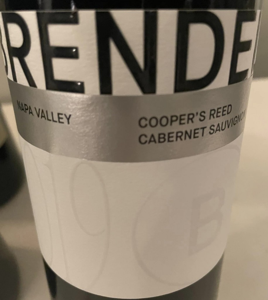 Brendel “Cooper’s Reed”Napa Valley Cab.2019
