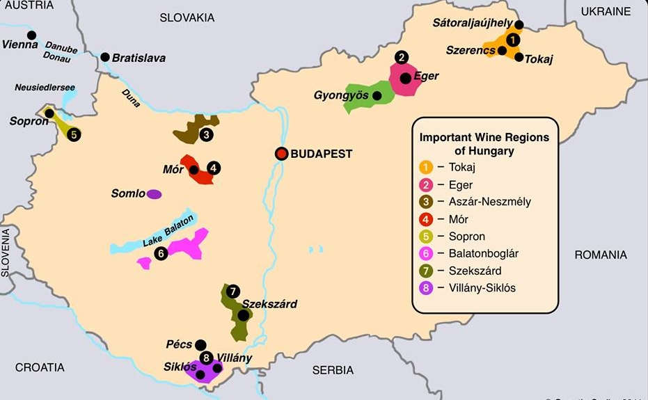 เขตผลิตไวน์ของฮังการี